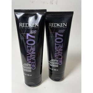 2 x Redken VELVET GELATINE 07 Cushioning Blow Dry Gel Lot 3.4 oz each RARE HTF
